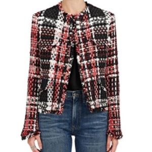 NWT Rag & Bone Red Indie Plaid Wool-blend Jacket